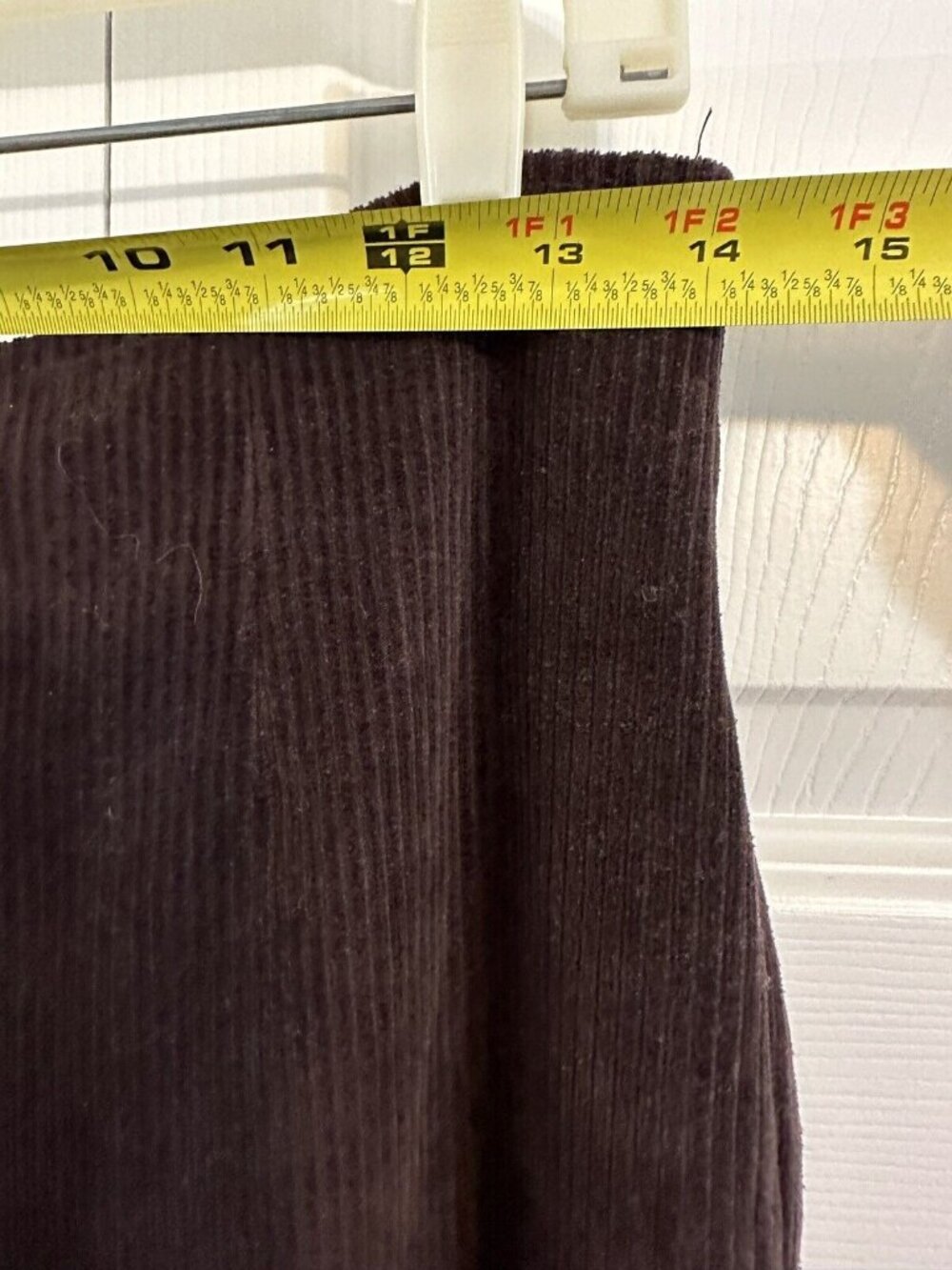 Vintage 90's April Cornell Brown Corduroy Straight Leg Pant Sz L High Waist - Picture 8 of 10